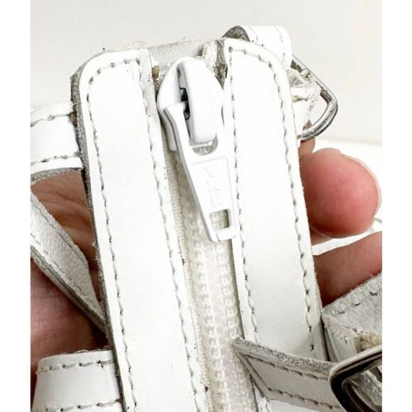 Jeffrey Campbell Shoes Womens Size 6 White Leather Gladiator Sandals - Picture 7 of 9